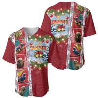 New Zealand Merry Christmas Baseball Jersey Maori Animals, Koru Tattoo - Red Xmas Style LT03 - Polynesian Pride