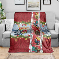 New Zealand Merry Christmas Blanket Maori Animals, Koru Tattoo - Red Xmas Style LT03 - Polynesian Pride