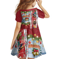 New Zealand Merry Christmas Family Matching Summer Maxi Dress and Hawaiian Shirt Maori Animals, Koru Tattoo - Red Xmas Style LT03 - Polynesian Pride