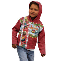 New Zealand Merry Christmas Kid Hoodie Maori Animals, Koru Tattoo - Red Xmas Style LT03 - Polynesian Pride