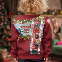 New Zealand Merry Christmas Kid Ugly Christmas Sweater Maori Animals, Koru Tattoo - Red Xmas Style LT03 - Polynesian Pride