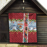 New Zealand Merry Christmas Quilt Maori Animals, Koru Tattoo - Red Xmas Style LT03 - Polynesian Pride