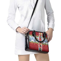 New Zealand Merry Christmas Shoulder Handbag Maori Animals, Koru Tattoo - Red Xmas Style LT03 - Polynesian Pride