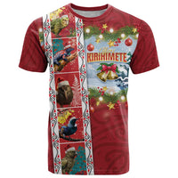 New Zealand Merry Christmas T Shirt Maori Animals, Koru Tattoo - Red Xmas Style LT03 Red - Polynesian Pride