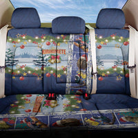 New Zealand Merry Christmas Back Car Seat Cover Maori Animals, Koru Tattoo - Blue Xmas Style LT03 One Size Blue - Polynesian Pride