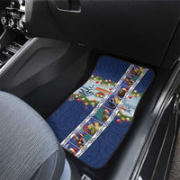 New Zealand Merry Christmas Car Mats Maori Animals, Koru Tattoo - Blue Xmas Style LT03 - Polynesian Pride
