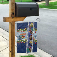 New Zealand Merry Christmas Garden Flag Maori Animals, Koru Tattoo - Blue Xmas Style LT03 - Polynesian Pride