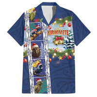 New Zealand Merry Christmas Hawaiian Shirt Maori Animals, Koru Tattoo - Blue Xmas Style LT03 Blue - Polynesian Pride