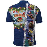 New Zealand Merry Christmas Polo Shirt Maori Animals, Koru Tattoo - Blue Xmas Style LT03 - Polynesian Pride