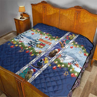 New Zealand Merry Christmas Quilt Maori Animals, Koru Tattoo - Blue Xmas Style LT03 - Polynesian Pride