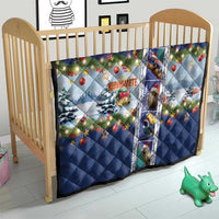 New Zealand Merry Christmas Quilt Maori Animals, Koru Tattoo - Blue Xmas Style LT03 - Polynesian Pride