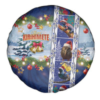 New Zealand Merry Christmas Spare Tire Cover Maori Animals, Koru Tattoo - Blue Xmas Style LT03 - Polynesian Pride