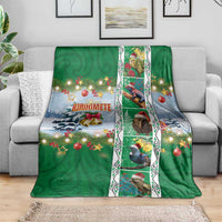 New Zealand Merry Christmas Blanket Maori Animals, Koru Tattoo - Green Xmas Style LT03 - Polynesian Pride