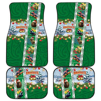 New Zealand Merry Christmas Car Mats Maori Animals, Koru Tattoo - Green Xmas Style LT03 - Polynesian Pride