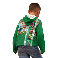 New Zealand Merry Christmas Kid Hoodie Maori Animals, Koru Tattoo - Green Xmas Style LT03 - Polynesian Pride