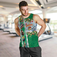 New Zealand Merry Christmas Men Tank Top Maori Animals, Koru Tattoo - Green Xmas Style LT03 Green - Polynesian Pride
