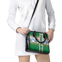 New Zealand Merry Christmas Shoulder Handbag Maori Animals, Koru Tattoo - Green Xmas Style LT03 - Polynesian Pride