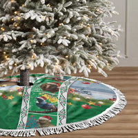 New Zealand Merry Christmas Tree Skirt Maori Animals, Koru Tattoo - Green Xmas Style LT03 - Polynesian Pride