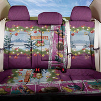 New Zealand Merry Christmas Back Car Seat Cover Maori Animals, Koru Tattoo - Pink Xmas Style LT03 One Size Pink - Polynesian Pride
