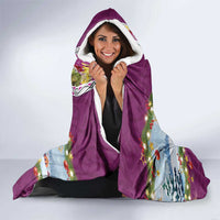 New Zealand Merry Christmas Hooded Blanket Maori Animals, Koru Tattoo - Pink Xmas Style LT03 - Polynesian Pride
