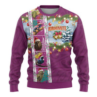 New Zealand Merry Christmas Ugly Christmas Sweater Maori Animals, Koru Tattoo - Pink Xmas Style LT03 - Polynesian Pride