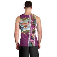 New Zealand Merry Christmas Men Tank Top Maori Animals, Koru Tattoo - Pink Xmas Style LT03 - Polynesian Pride