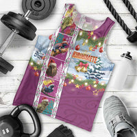 New Zealand Merry Christmas Men Tank Top Maori Animals, Koru Tattoo - Pink Xmas Style LT03 - Polynesian Pride
