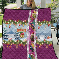 New Zealand Merry Christmas Quilt Maori Animals, Koru Tattoo - Pink Xmas Style LT03 Pink - Polynesian Pride