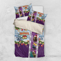 New Zealand Merry Christmas Bedding Set Maori Animals, Koru Tattoo - Purple Xmas Style LT03 US Twin 172cm x 218cm Purple - Polynesian Pride