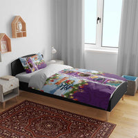 New Zealand Merry Christmas Bedding Set Maori Animals, Koru Tattoo - Purple Xmas Style LT03 - Polynesian Pride