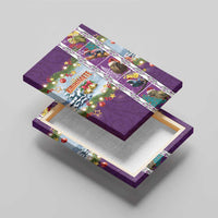 New Zealand Merry Christmas Canvas Wall Art Maori Animals, Koru Tattoo - Purple Xmas Style LT03 - Polynesian Pride
