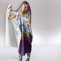 New Zealand Merry Christmas Hooded Blanket Maori Animals, Koru Tattoo - Purple Xmas Style LT03 - Polynesian Pride