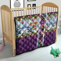New Zealand Merry Christmas Quilt Maori Animals, Koru Tattoo - Purple Xmas Style LT03 - Polynesian Pride
