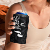 Custom New Zealand Rugby Jersey 2025 4 in 1 Can Cooler Tumbler The Champions Aotearoa LT03 - Polynesian Pride