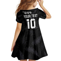 New Zealand Rugby Custom Family Matching Off The Shoulder Long Sleeve Dress and Hawaiian Shirt The Champions Aotearoa LT03 - Polynesian Pride