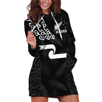 New Zealand Rugby Custom Hoodie Dress The Champions Aotearoa LT03 Black - Polynesian Pride