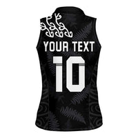 New Zealand Rugby Custom Women Sleeveless Polo Shirt The Champions Aotearoa LT03 - Polynesian Pride