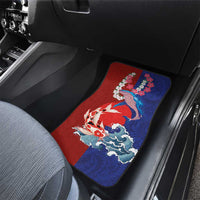 Hawaiian and Japanese Together Car Mats The Whale and Koi Fish with Hinomaru and Lei LT03 - Polynesian Pride