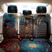 New Zealand Soldier ANZAC Day Back Car Seat Cover Silver Fern Starry Night Style LT03 - Polynesian Pride