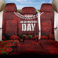 New Zealand ANZAC Waitangi Day Back Car Seat Cover Hei Tiki and Soldier LT03 One Size Red - Polynesian Pride