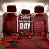 New Zealand ANZAC Waitangi Day Back Car Seat Cover Hei Tiki and Soldier LT03 - Polynesian Pride
