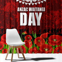 New Zealand ANZAC Waitangi Day Window Curtain Hei Tiki and Soldier LT03 - Polynesian Pride