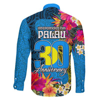Palau Independence Day Family Matching Short Sleeve Bodycon Dress and Hawaiian Shirt 1st October 30th Anniversary Polynesian Jungle Flower LT03 - Polynesian Pride