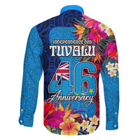 Tuvalu Independence Day Family Matching Mermaid Dress and Hawaiian Shirt 1st October 46th Anniversary Polynesian Jungle Flower LT03 - Polynesian Pride