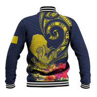 Niue Independence Day Baseball Jacket Hiapo Pattern Hibiscus Plumeria and Uga LT03 - Polynesian Pride
