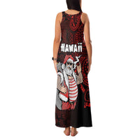 Hawaii Aloha Santa Claus Funny Polynesian Tattoo Family Matching Tank Maxi Dress and Hawaiian Shirt Red Color LT03 - Polynesian Pride