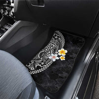 Hawaiian Hibiscus and Plumeria Polynesian Tribal Tattoo Car Mats Black Color LT03 - Polynesian Pride