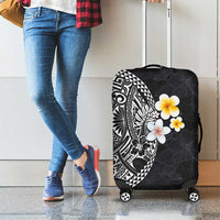 Hawaiian Hibiscus and Plumeria Polynesian Tribal Tattoo Luggage Cover Black Color LT03 - Polynesian Pride
