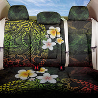 Hawaiian Hibiscus and Plumeria Polynesian Tribal Tattoo Back Car Seat Cover Reggae Color LT03 One Size Reggae - Polynesian Pride