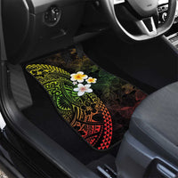 Hawaiian Hibiscus and Plumeria Polynesian Tribal Tattoo Car Mats Reggae Color LT03 - Polynesian Pride